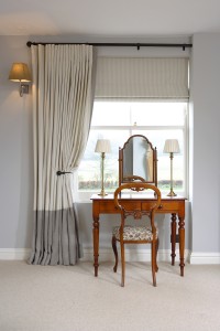 Blinds and dressing table